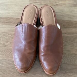 Soludos Chestnut Leather Mules 9.5